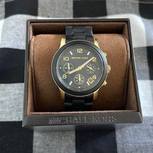 Michael Kors Black and Gold Watch